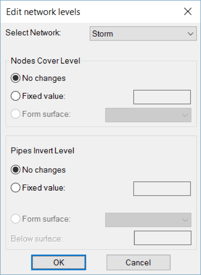 Edit Network Levels